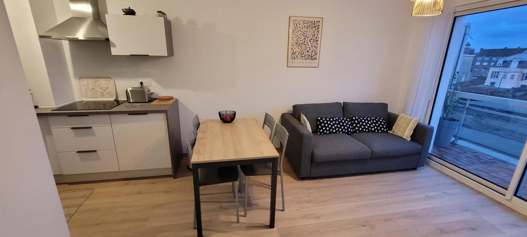 Une Jolie Vue - Appt 2 Pieces Vue Mer Balcon Sud Wimereux Ngoại thất bức ảnh